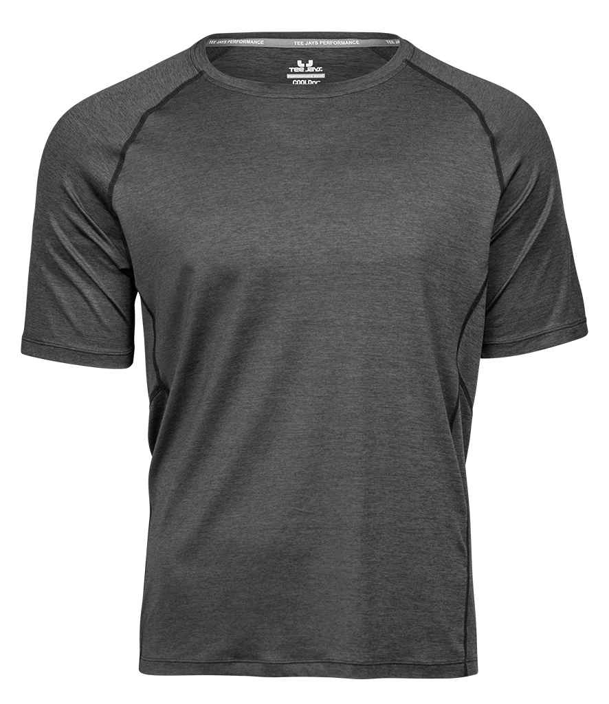 Tee Jays CoolDry™ T - Shirt | Black Melange - Eg Clothing UK