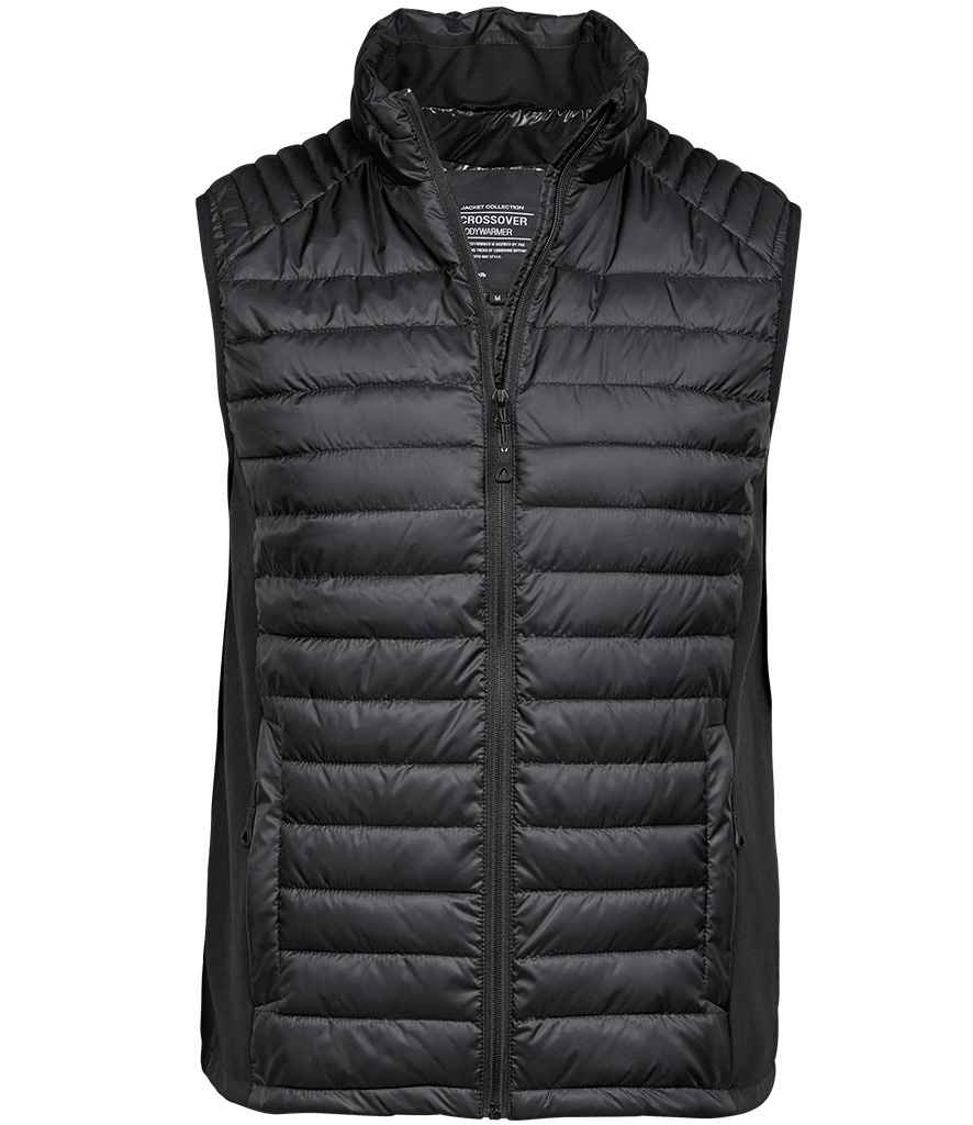 Tee Jays Crossover Padded Bodywarmer Black showerproof outer insulated padding lightweight regular fit gilet