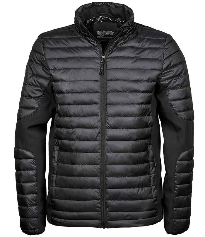 Tee Jays Crossover Padded Jacket | Black/Black - Eg Clothing UK