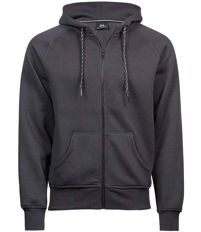 Tee Jays Fashion Zip Hooded Sweatshirt | Dark Grey - Eg Clothing UK