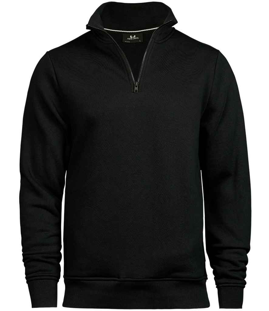 Tee Jays Half Zip Sweatshirt brushed back fleece regular fit high neck zip