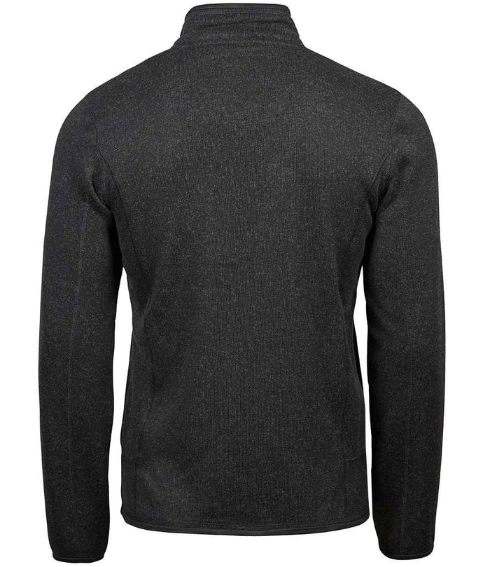 Tee Jays Knitted Outdoor Fleece Jacket | Black - Eg Clothing UK