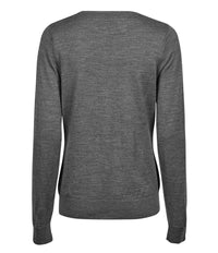 Tee Jays Ladies Crew Neck Sweater | Grey Melange - Eg Clothing UK