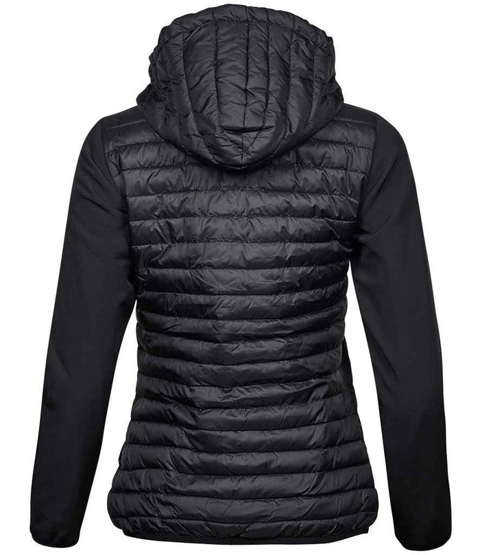 Tee Jays Ladies Crossover Hooded Jacket | Black/Black - Eg Clothing UK