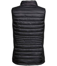 Tee Jays Ladies Crossover Padded Bodywarmer | Black/Black - Eg Clothing UK