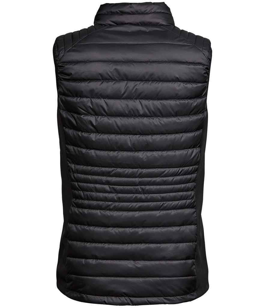 Tee Jays Ladies Crossover Padded Bodywarmer | Black/Black - Eg Clothing UK