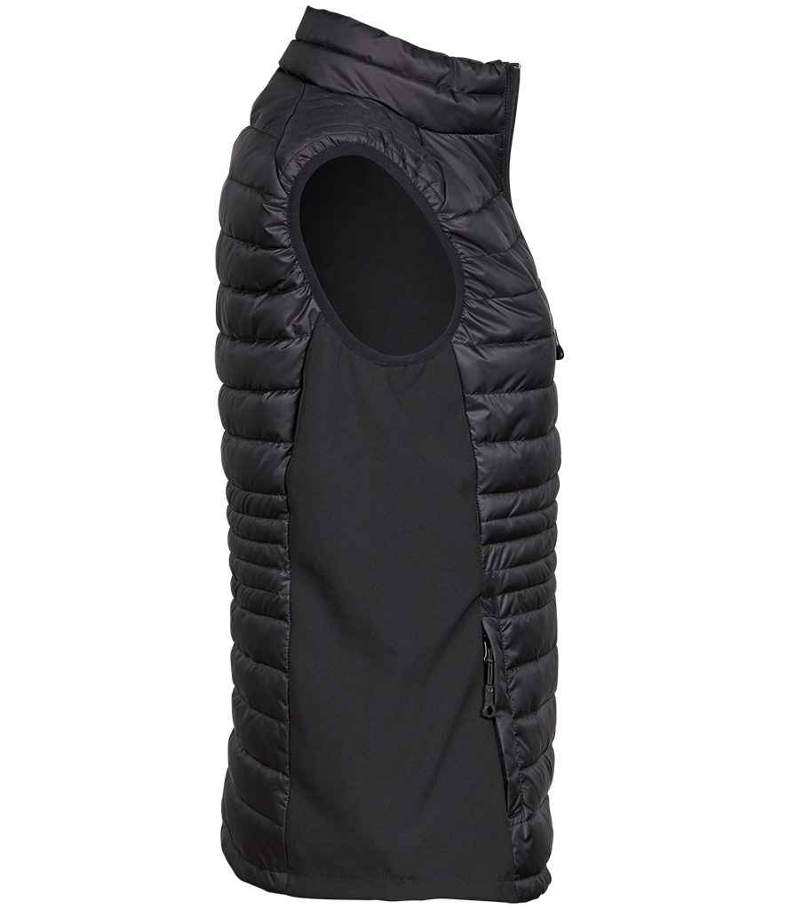 Tee Jays Ladies Crossover Padded Bodywarmer | Black/Black - Eg Clothing UK