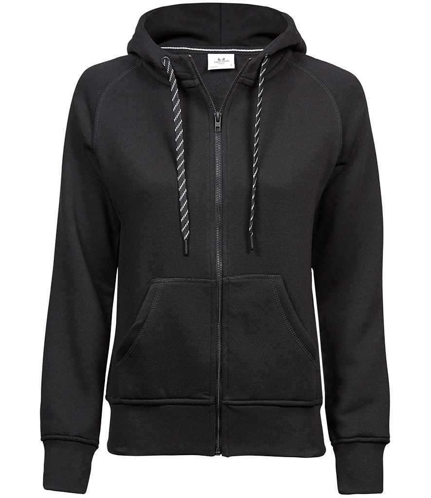 Tee Jays Ladies Fashion Zip Hooded Sweatshirt cotton blend full front zip fitted women's cut with hood