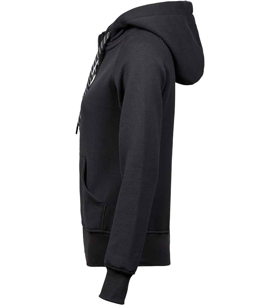 Tee Jays Ladies Fashion Zip Hooded Sweatshirt | Dark Grey - Eg Clothing UK
