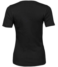 Tee Jays Ladies Interlock T - Shirt | Black - Eg Clothing UK