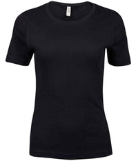 Tee Jays Ladies Interlock T - Shirt | Black - Eg Clothing UK