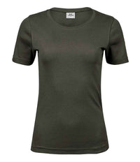 Tee Jays Ladies Interlock T - Shirt | Deep Green - Eg Clothing UK