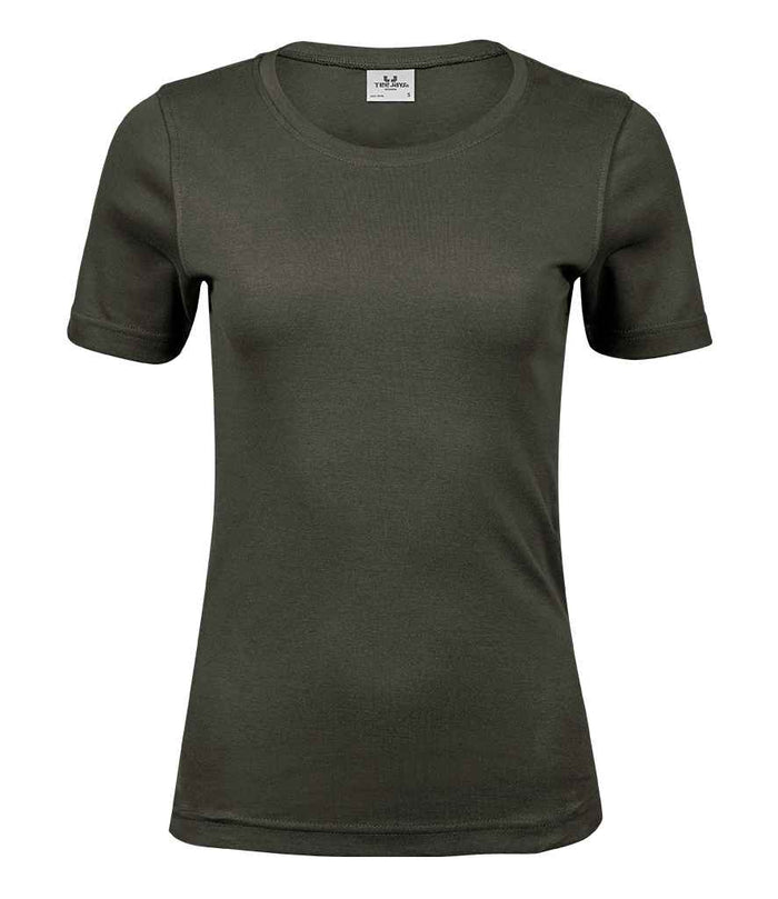 Tee Jays Ladies Interlock T - Shirt | Deep Green - Eg Clothing UK