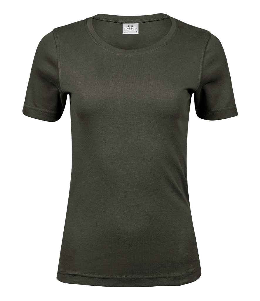 Tee Jays Ladies Interlock T - Shirt | Deep Green - Eg Clothing UK