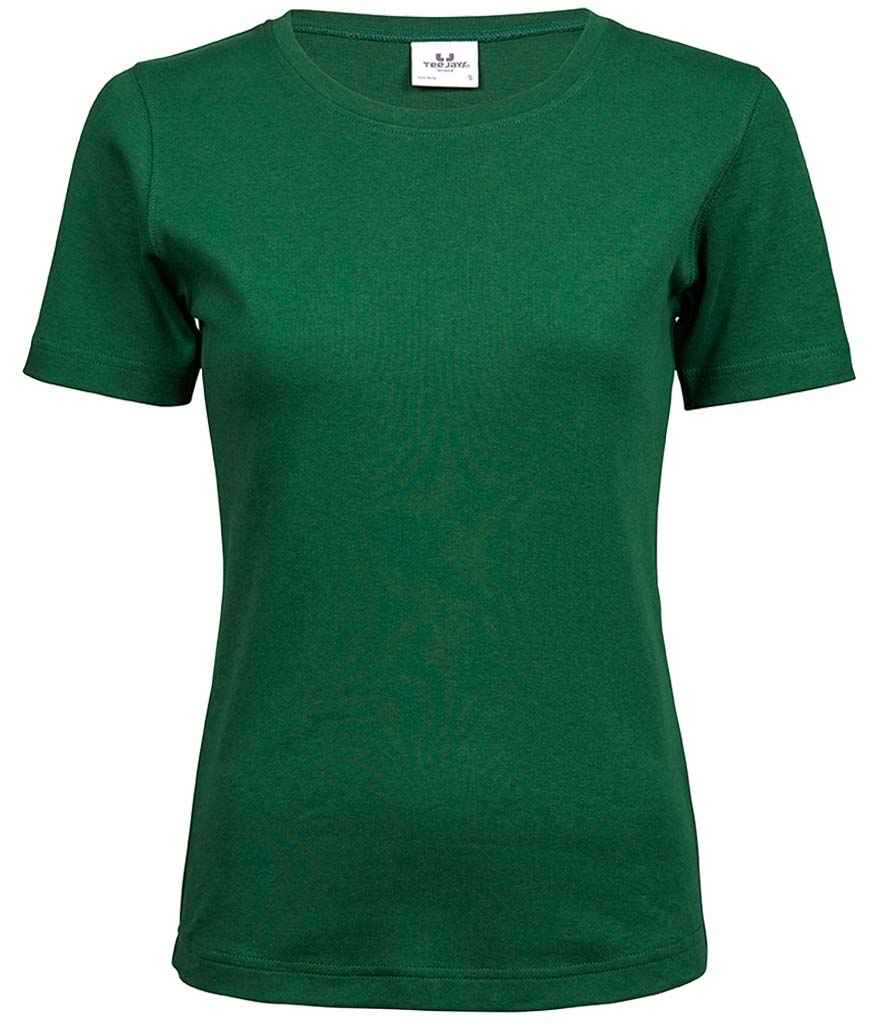 Tee Jays Ladies Interlock T - Shirt | Forest Green - Eg Clothing UK