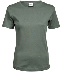 Tee Jays Ladies Interlock T - Shirt | Leaf Green - Eg Clothing UK