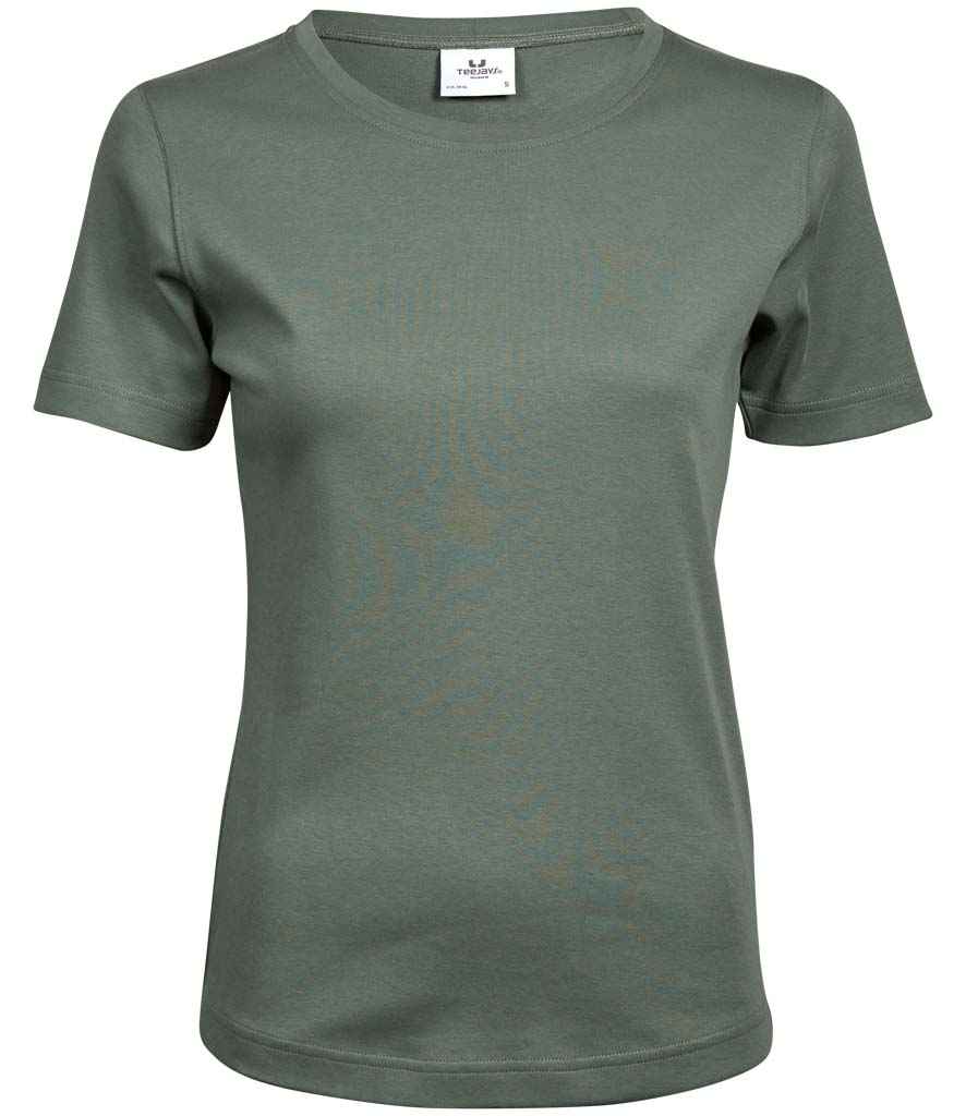 Tee Jays Ladies Interlock T - Shirt | Leaf Green - Eg Clothing UK