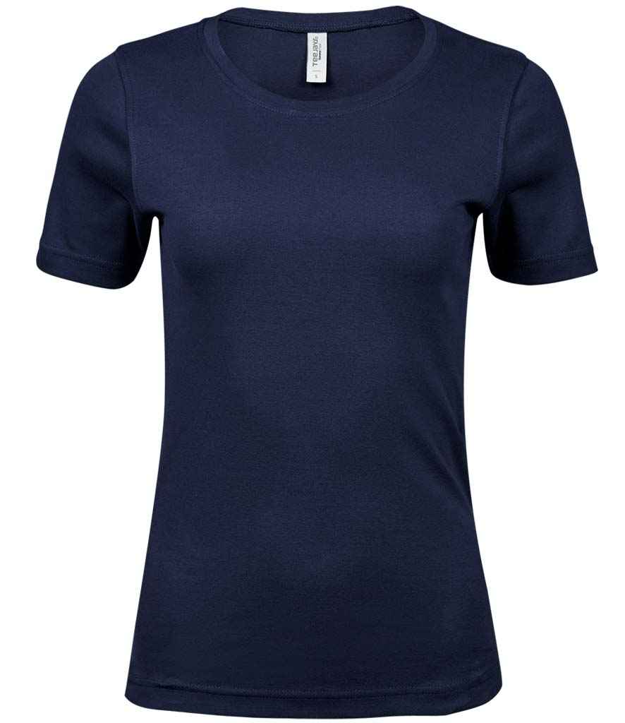 Tee Jays Ladies Interlock T - Shirt | Navy - Eg Clothing UK