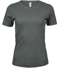 Tee Jays Ladies Interlock T - Shirt | Powder Grey - Eg Clothing UK