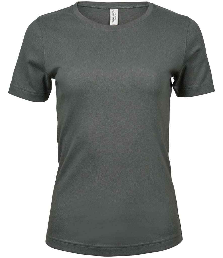 Tee Jays Ladies Interlock T - Shirt | Powder Grey - Eg Clothing UK