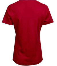 Tee Jays Ladies Interlock T - Shirt | Red - Eg Clothing UK