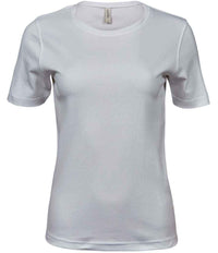 Tee Jays Ladies Interlock T - Shirt | White - Eg Clothing UK