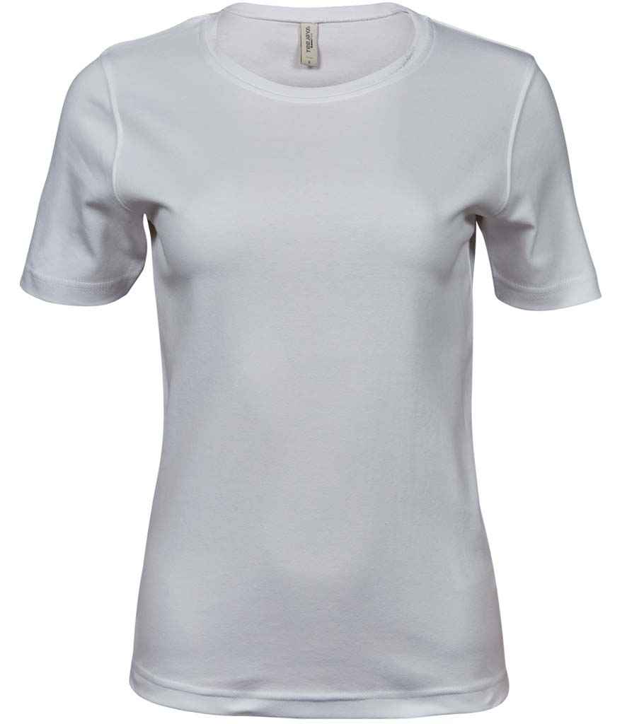 Tee Jays Ladies Interlock T - Shirt | White - Eg Clothing UK