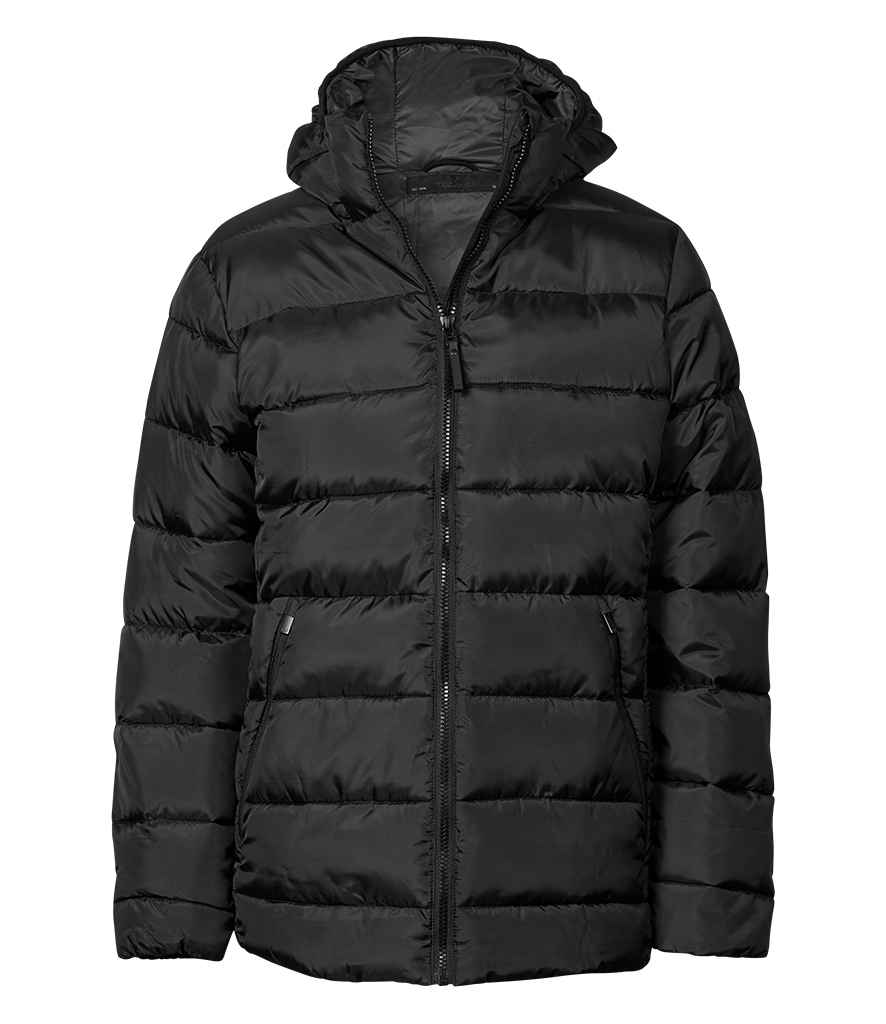 Tee Jays Ladies Lite Hooded Jacket Black attached hood tailored ladies fit lightweight fabric