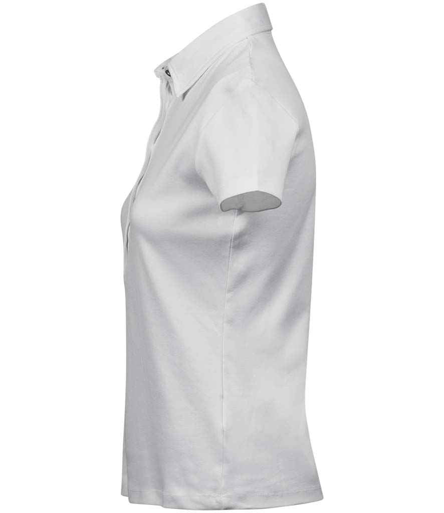 Tee Jays Ladies Pima Cotton Interlock Polo Shirt | White - Eg Clothing UK