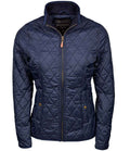 Tee Jays Ladies Richmond Jacket Deep Navy with corduroy-lined collar shaped feminine fit and showerproof finish