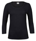 Tee Jays Ladies Stretch 3/4 Sleeve T-Shirt fitted stretch cotton blend breathable lightweight retains shape