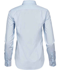 Tee Jays Ladies Stretch Luxury Long Sleeve Poplin Shirt | Light Blue - Eg Clothing UK