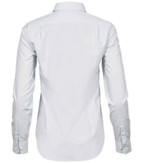 Tee Jays Ladies Stretch Luxury Long Sleeve Poplin Shirt | White - Eg Clothing UK