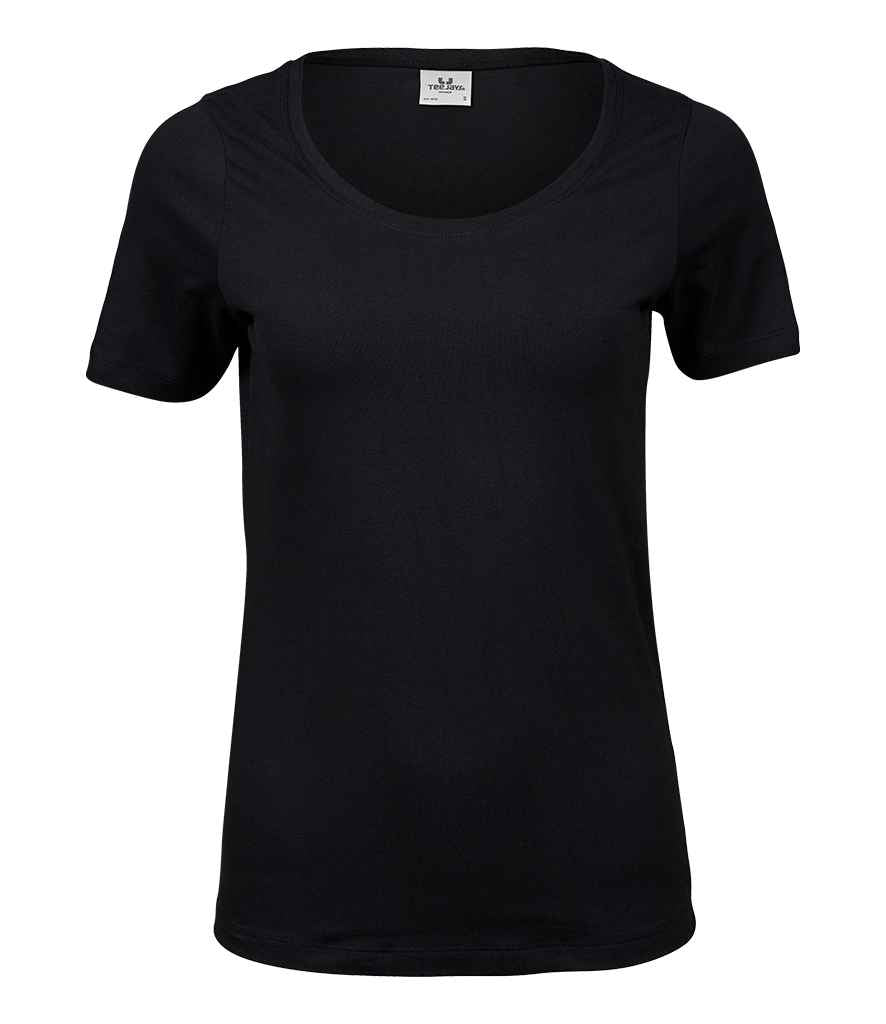 Tee Jays Ladies Stretch T-Shirt fitted feminine cut cotton-elastane blend short sleeves available XS-XXL