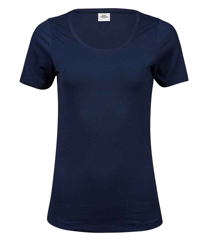 Tee Jays Ladies Stretch T - Shirt | Navy - Eg Clothing UK