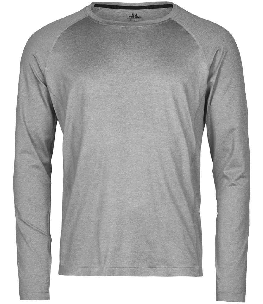 Tee Jays Long Sleeve CoolDry™ T - Shirt | Grey Melange - Eg Clothing UK
