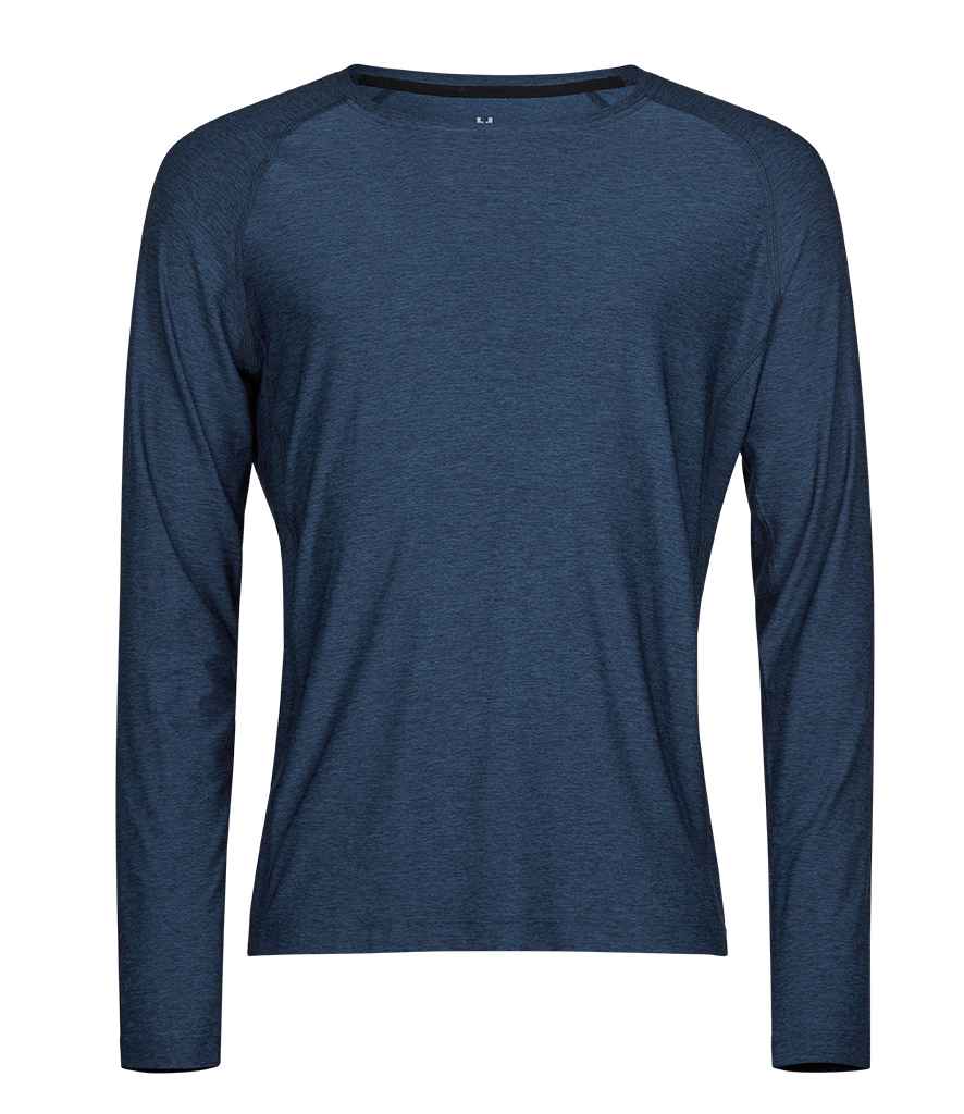Tee Jays Long Sleeve CoolDry™ T - Shirt | Navy Melange - Eg Clothing UK