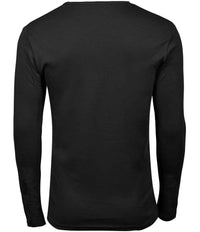 Tee Jays Long Sleeve Interlock T - Shirt | Black - Eg Clothing UK