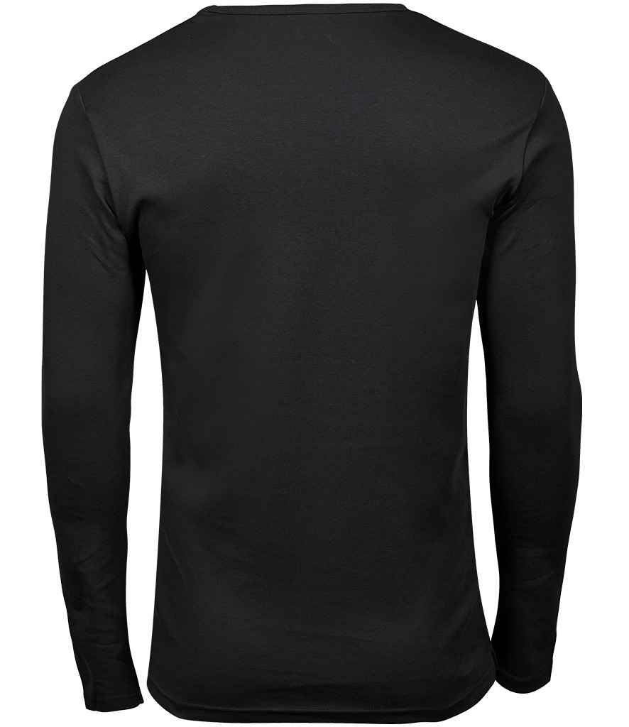 Tee Jays Long Sleeve Interlock T - Shirt | Black - Eg Clothing UK