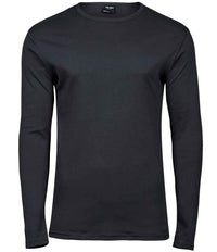 Tee Jays Long Sleeve Interlock T - Shirt | Dark Grey - Eg Clothing UK