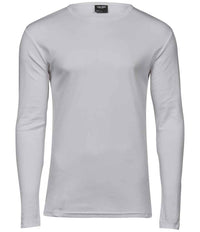 Tee Jays Long Sleeve Interlock T - Shirt | White - Eg Clothing UK