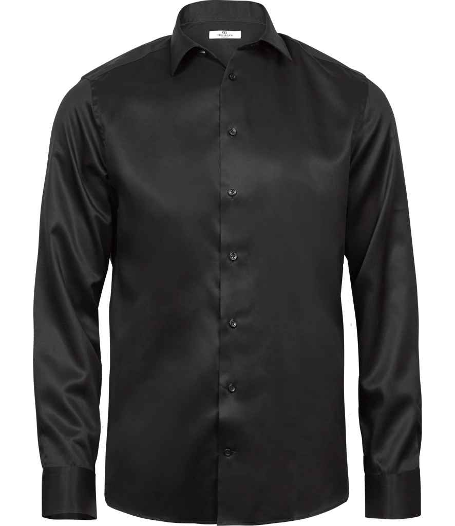 Tee Jays Comfort Fit Long Sleeve Oxford shirt cotton-rich easy-iron fabric fused cut away collar pearlised buttons curved hem