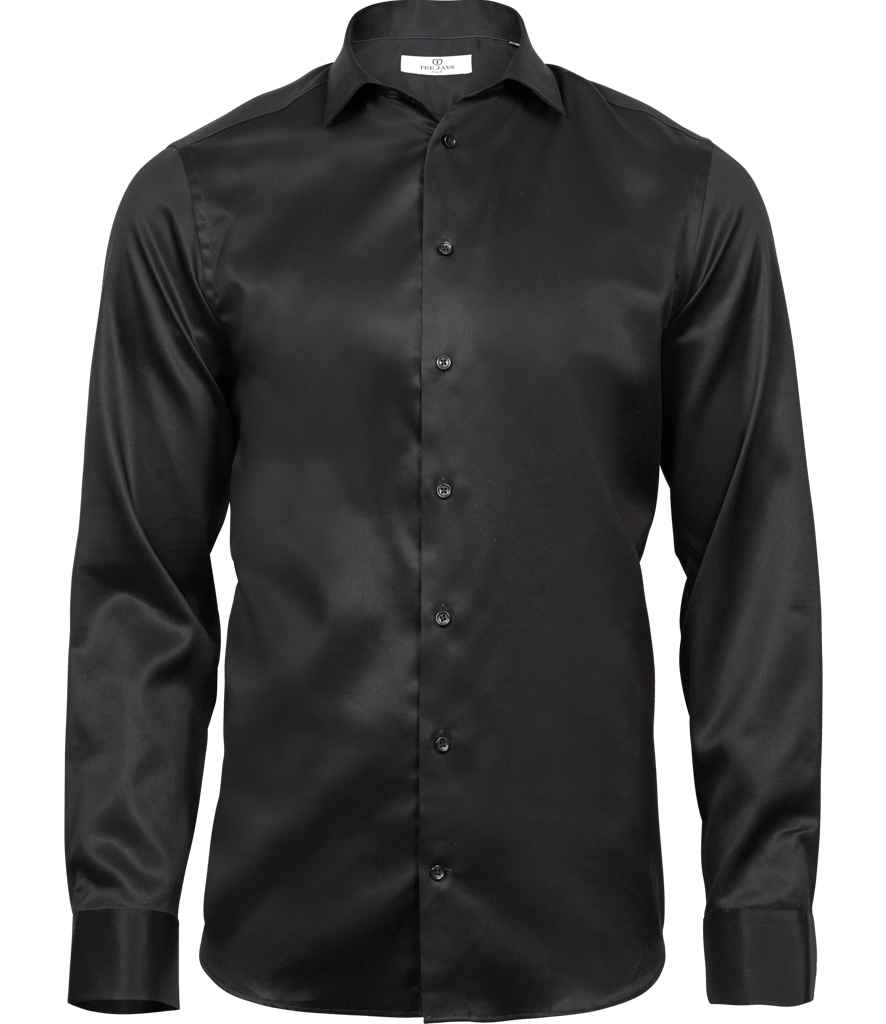 Tee Jays Slim Fit Long Sleeve Oxford Shirt white 100% combed cotton Oxford weave button-down collar button cuffs
