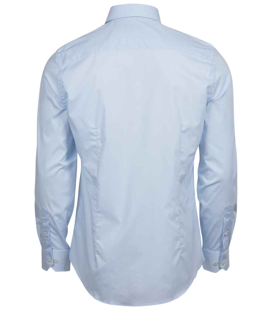 Tee Jays Luxury Stretch Long Sleeve Shirt | Light Blue - Eg Clothing UK