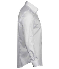 Tee Jays Luxury Stretch Long Sleeve Shirt | White - Eg Clothing UK