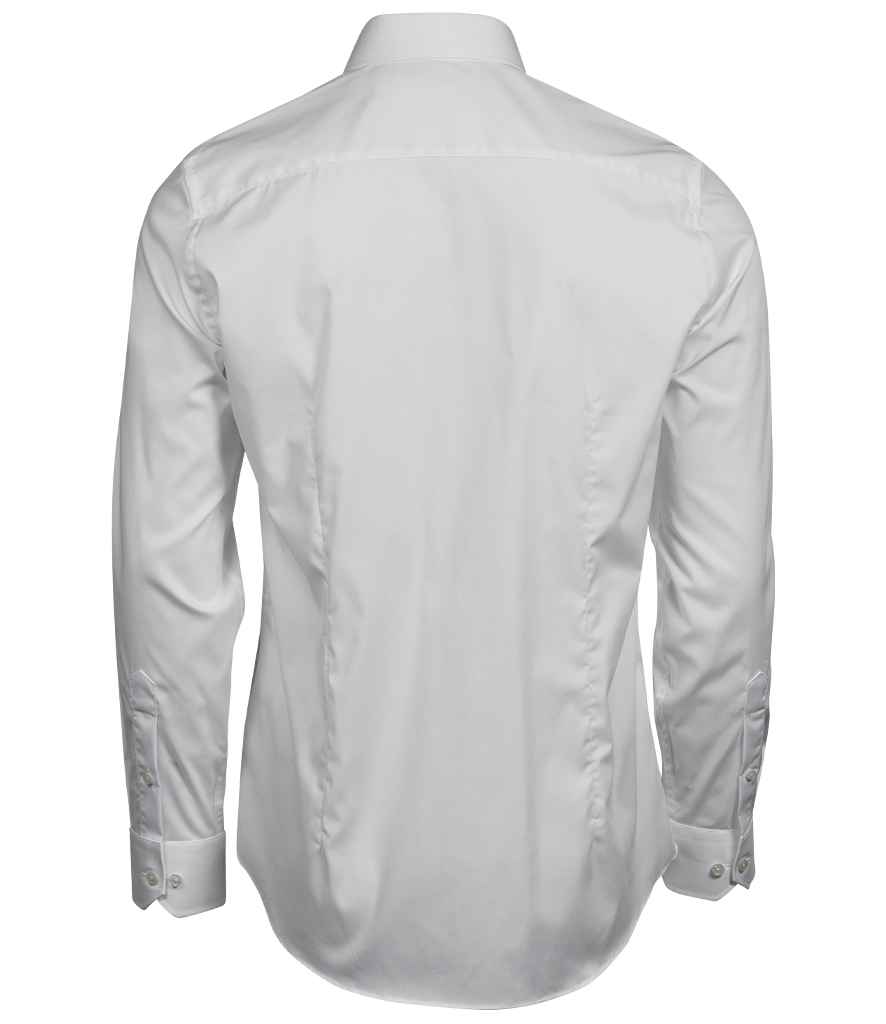 Tee Jays Luxury Stretch Long Sleeve Shirt | White - Eg Clothing UK