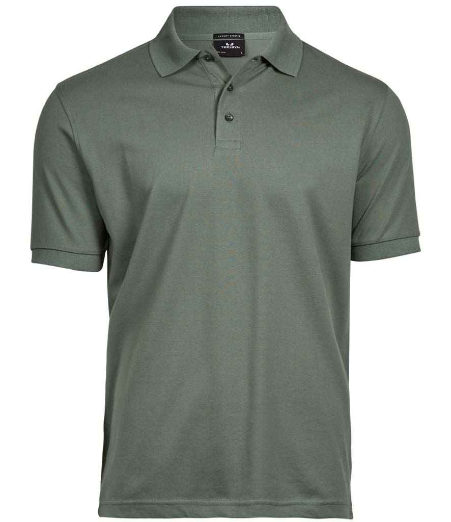 Tee Jays Luxury Stretch Piqué Polo Shirt | Leaf Green - Eg Clothing UK