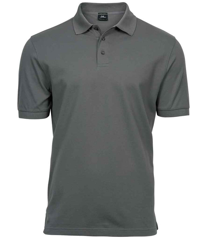 Tee Jays Luxury Stretch Piqué Polo Shirt | Powder Grey - Eg Clothing UK