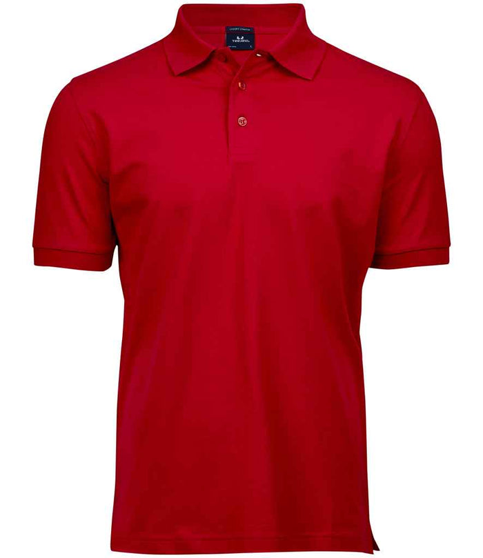 Tee Jays Luxury Stretch Piqué Polo Shirt | Red - Eg Clothing UK