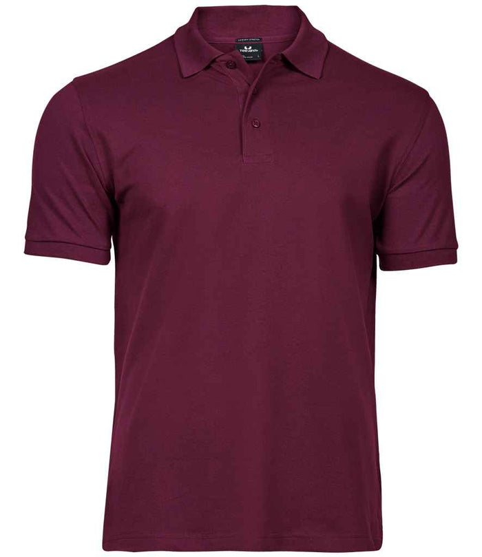 Tee Jays Luxury Stretch Piqué Polo Shirt | Wine - Eg Clothing UK